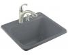 Kohler Glen Falls K-6663-1-FT Basalt Self-Rimming Utility Sink with One-Hole Faucet Drilling