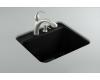 Kohler Glen Falls K-6663-1U-7 Black Black Undercounter Utility Sink with One-Hole Faucet Drilling