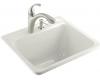 Kohler Glen Falls K-6663-2-0 White Self-Rimming Utility Sink with Two-Hole Faucet Drilling