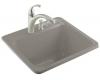 Kohler Glen Falls K-6663-3-K4 Cashmere Self-Rimming Utility Sink with Three-Hole Faucet Drilling