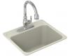 Kohler Glen Falls K-6664-3-0 White Tile-In Utility Sink with Three-Hole Faucet Drilling