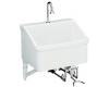 Kohler Hollister K-12793-0 White Utility Sink with Single-Hole Faucet Drilling