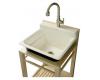 Kohler Bayview K-6608-1P-NY Dune Wood Stand Utility Sink with Single-Hole Faucet Drilling On Top Of Backsplash