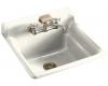 Kohler Bayview K-6608-2-NY Dune Self-Rimming Utility Sink with Two-Hole Faucet Drilling In Backsplash