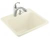 Kohler Glen Falls K-6663-3-FP Caviar Self-Rimming Utility Sink with Three-Hole Faucet Drilling