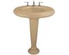 Kohler Revival K-2000-1-33 Mexican Sand Pedestal Lavatory with Transitional Pedestal and Single-Hole Faucet Drilling