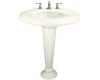 Kohler Revival K-2000-1-96 Biscuit Pedestal Lavatory with Transitional Pedestal and Single-Hole Faucet Drilling