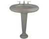 Kohler Revival K-2000-1-K4 Cashmere Pedestal Lavatory with Transitional Pedestal and Single-Hole Faucet Drilling