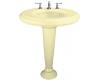 Kohler Revival K-2000-1-Y2 Sunlight Pedestal Lavatory with Transitional Pedestal and Single-Hole Faucet Drilling