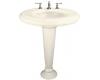 Kohler Revival K-2000-10-S1 Biscuit Satin Pedestal Lavatory with Transitional Pedestal and 10" Centers