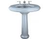 Kohler Revival K-2002-1-6 Skylight Lavatory with Traditional Pedestal and Single-Hole Faucet Drilling