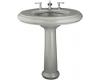 Kohler Revival K-2002-1-95 Ice Grey Lavatory with Traditional Pedestal and Single-Hole Faucet Drilling