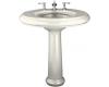 Kohler Revival K-2002-1-96 Biscuit Lavatory with Traditional Pedestal and Single-Hole Faucet Drilling