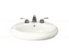 Kohler Revival K-2008-1-0 White Pedestal Lavatory Basin with Single-Hole Faucet Drilling