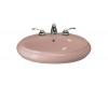 Kohler Revival K-2008-1-45 Wild Rose Pedestal Lavatory Basin with Single-Hole Faucet Drilling