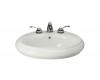 Kohler Revival K-2008-1-W2 Earthen White Pedestal Lavatory Basin with Single-Hole Faucet Drilling