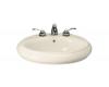 Kohler Revival K-2008-4-47 Almond Pedestal Lavatory Basin with 4" Centers