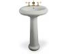 Kohler Revival K-2013-1-W2 Earthen White Traditional Pedestal Lavatory with Single-Hole Faucet Drilling