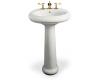 Kohler Revival K-2013-8-0 White Traditional Pedestal Lavatory with 8" Centers