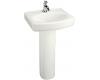 Kohler Pinoir K-2015-1-0 White Pedestal Lavatory with Single-Hole Faucet Drilling