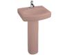 Kohler Pinoir K-2015-1-45 Wild Rose Pedestal Lavatory with Single-Hole Faucet Drilling