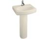 Kohler Pinoir K-2015-1-47 Almond Pedestal Lavatory with Single-Hole Faucet Drilling