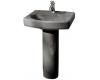 Kohler Pinoir K-2015-1-58 Thunder Grey Pedestal Lavatory with Single-Hole Faucet Drilling