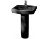 Kohler Pinoir K-2015-1-7 Black Black Pedestal Lavatory with Single-Hole Faucet Drilling