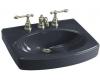 Kohler Pinoir K-2028-1L-52 Navy Lavatory Basin with Single-Hole Faucet Drilling and Left-Hand Soap/Lotion Dispenser
