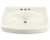 Kohler Pinoir K-2028-1L-96 Biscuit Lavatory Basin with Single-Hole Faucet Drilling and Left-Hand Soap/Lotion Dispenser