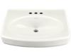 Kohler Pinoir K-2028-1R-0 White Lavatory Basin with Single-Hole Faucet Drilling and Right-Hand Soap/Lotion Dispenser