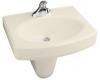 Kohler Pinoir K-2035-1-47 Almond Wall-Mount Lavatory with Single-Hole Faucet Drilling