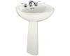 Kohler Chablis K-2081-1-0 White Pedestal Lavatory with Single-Hole Faucet Drilling