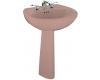 Kohler Chablis K-2081-1-45 Wild Rose Pedestal Lavatory with Single-Hole Faucet Drilling