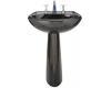 Kohler Chablis K-2081-1-58 Thunder Grey Pedestal Lavatory with Single-Hole Faucet Drilling