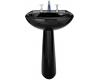 Kohler Chablis K-2081-1-7 Black Black Pedestal Lavatory with Single-Hole Faucet Drilling