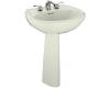 Kohler Chablis K-2081-4-NG Tea Green Pedestal Lavatory with 4" Centers