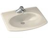 Kohler Pinoir K-2085-1-47 Almond Self-Rimming Lavatory with Single-Hole Faucet Drilling