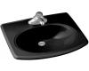 Kohler Pinoir K-2085-1-7 Black Black Self-Rimming Lavatory with Single-Hole Faucet Drilling