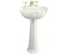 Kohler Anatole K-2099-1-0 White Pedestal Lavatory with Single-Hole Faucet Drilling