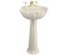 Kohler Anatole K-2099-1-47 Almond Pedestal Lavatory with Single-Hole Faucet Drilling