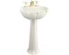 Kohler Anatole K-2099-4-96 Biscuit Pedestal Lavatory with 4" Centers