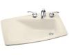 Kohler Lady Vanity K-2170-1-47 Almond Self-Rimming Lavatory with Single-Hole Faucet Drilling
