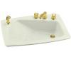 Kohler Lady Vanity K-2170-8S-NG Tea Green Self-Rimming Lavatory with 8" Centers for Swing Spout Faucet and Sidespray