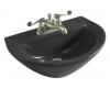 Kohler Parigi K-2176-1-7 Black Black Pedestal Lavatory Basin with Single-Hole Faucet Drilling