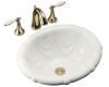 Kohler Chenille K-2184-0 White Self-Rimming Lavatory