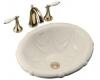 Kohler Chenille K-2184-47 Almond Self-Rimming Lavatory