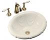 Kohler Chenille K-2184-S1 Biscuit Satin Self-Rimming Lavatory