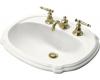 Kohler Portrait K-2189-1-S2 White Satin Self-Rimming Lavatory with Single-Hole Faucet Drilling