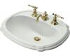 Kohler Portrait K-2189-1-W2 Earthen White Self-Rimming Lavatory with Single-Hole Faucet Drilling